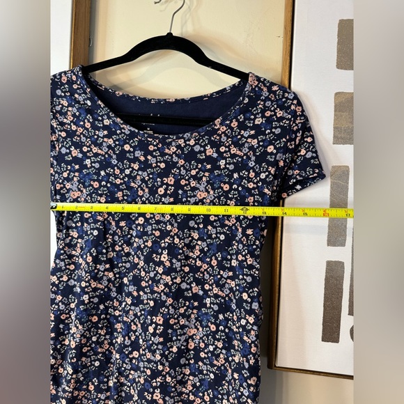 Short Sleeve T-Shirt Midi Maternity Dress - Isabel Maternity Size M Floral - Picture 7 of 9